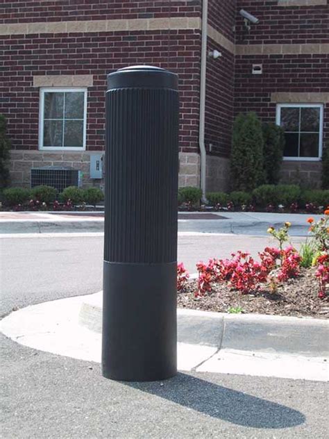 Ribbed Decorative Bollard Cover for 10" Steel Pipe - J&P Site Experts