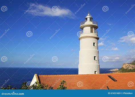 Cap Gros Lighthouse in Port Soller, Mallorca Stock Image - Image of cliff, majorca: 61651469