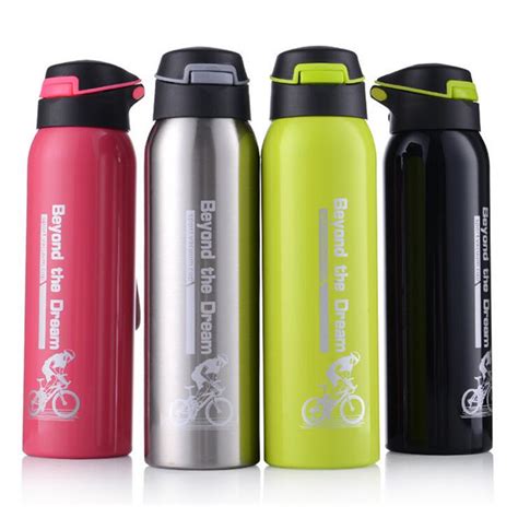 Portable 304 Stainless Steel 500ML Drink Water Bottle Insulated With Straw Water Bottle ...