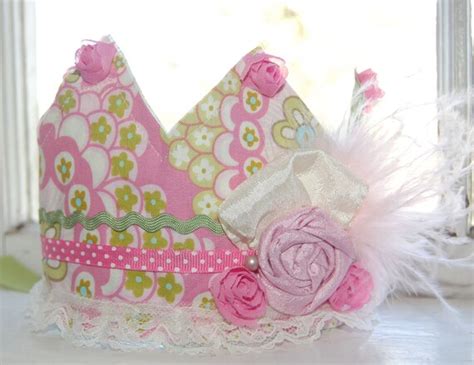 Items similar to Birthday Crown - Party Hat - Photo Prop - Pink Crown - Princess Dress Up ...