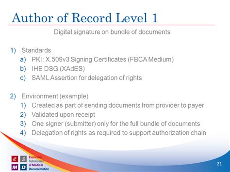 Healthcare Exchange Standards: Digital Signature standards use and evolution