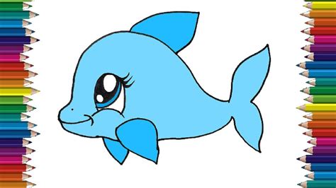 How To Draw A Cute Baby Dolphin