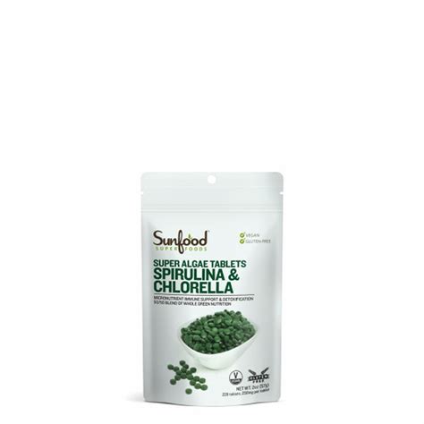 Sunfood - Spirulina/Chlorella Super Algae Tablets(2oz.) - Farmhouse Wellness