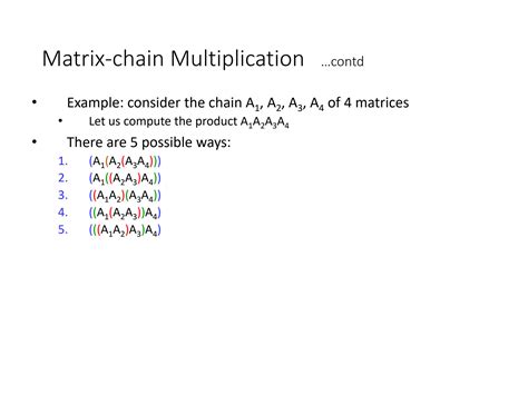 SOLUTION: Matrix chain multiplication algorithm - Studypool