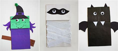 Easy Halloween Paper Bag Puppets | Fun365