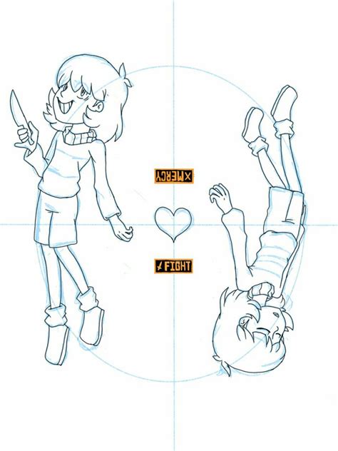 Chara vs Frisk sketch by MelodiousRed on DeviantArt