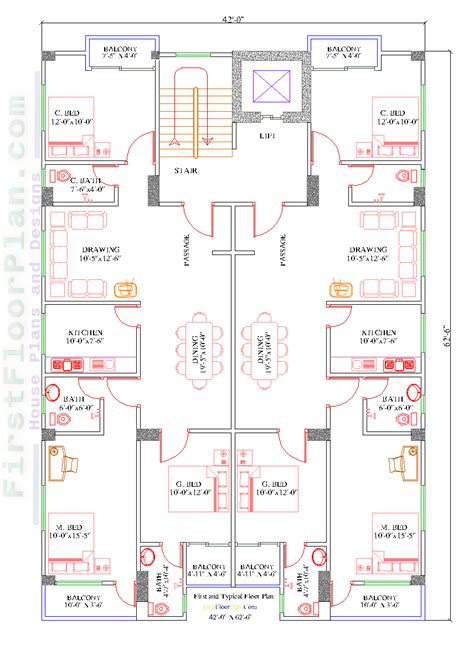 Apartment Floor Plan And Elevation - Apartment Post