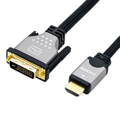 ROLINE Monitor Cable, DVI (24+1) - HDMI, Dual Link, M/M, black /silver, 1 m - SECOMP International