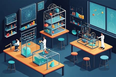Premium Photo | Lab with students experimenting with principles of quantum mechanics
