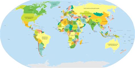 Globe Map With Country Names - Wayne Baisey