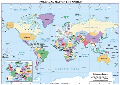 Printable A4 Size World Political Map Pdf Free Printable World Map A4 | Images and Photos finder