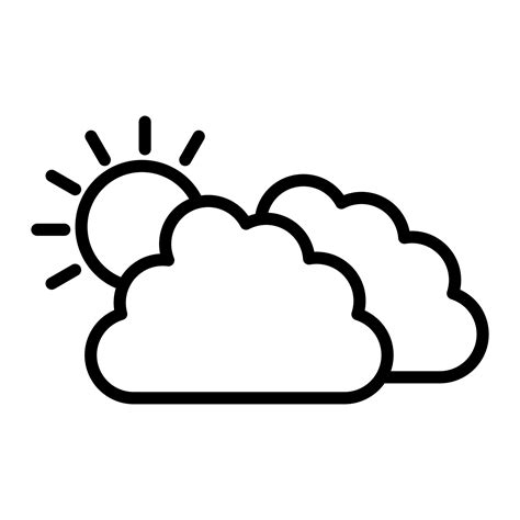 Cloudy Day Clipart Black And White