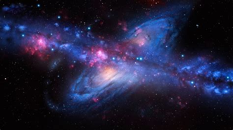 An artist's impression of the Milky Way galaxy colliding with Andromeda | Windows Spotlight Images