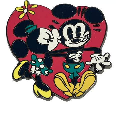 Minnie Mouse And Mickey Mouse Kissing Tattoo