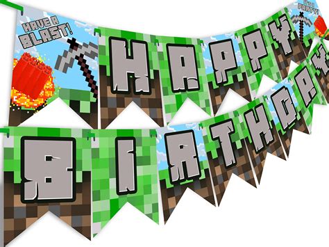 Happy Birthday Banner Minecraft