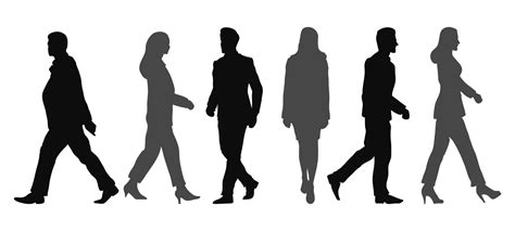 People Walking Silhouette Vector Art, Icons, and Graphics for Free Download