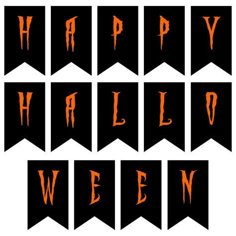 Halloween Banner - 15 Free PDF Printables | Printablee