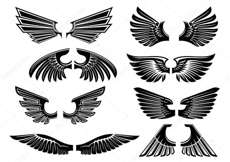 Tribal Angel Wings Clip Art