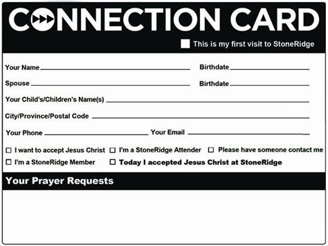 Church Visitor Cards Templates Free - Printable Template Free