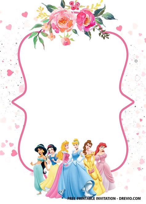 Disney Princess Printable Invitations