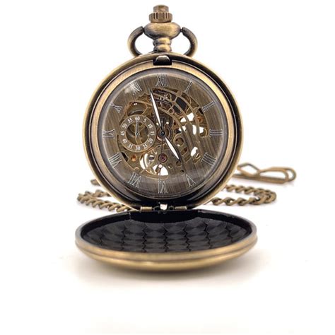 Personalized Quality Antique Bronze Mechanical Pocket Watch