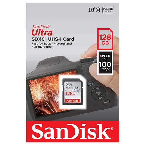 SanDisk Ultra 128GB SD Card SDXC UHS-I Camera DSLR Memory Card SDSDUNR-128G 100MB/s