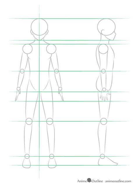 How to Draw Anime Male Body Step By Step Tutorial - AnimeOutline