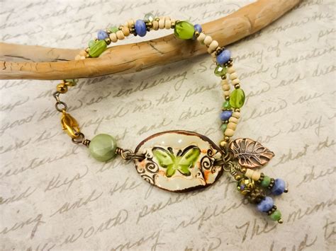 Green Garnet Bracelet Butterfly Bracelet Sodalite Bracelet Bohemian Bracelet Boho Bracelet ...