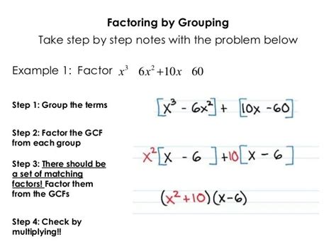 factoring by grouping examples