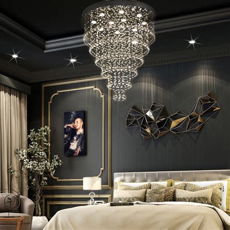 Multi Layer Round Crystal Chandelier Ceiling Lights | Luxury bedroom design, Luxury interior ...