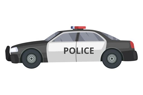 Police Car Cartoon Icon. Patrol Auto Sid Graphic by onyxproj · Creative Fabrica