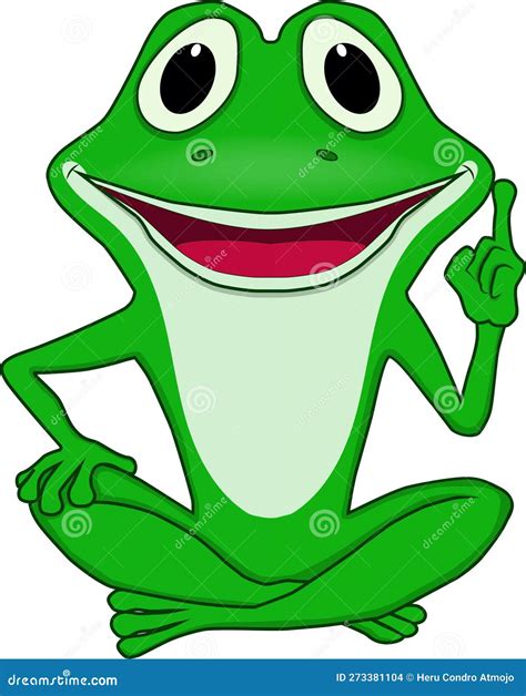 Cartoon of a Funny and Silly Frog. Stock Vector - Illustration of talking, slim: 273381104