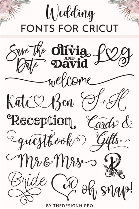 24 Best Cricut Wedding Fonts for Invitations, Signs & More | Cricut fonts, Free fonts for cricut ...