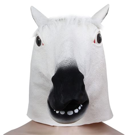 Horse Head Latex Mask for Halloween Masquerade Parties Cosplay Gadget – Shoeu