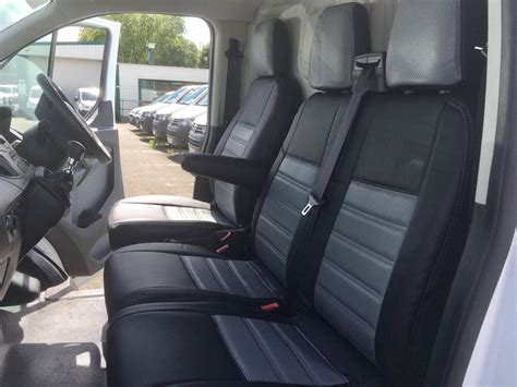 Ford Transit Custom Punched Leather Style Seat Covers – Grey – Wholesale Van Accessories