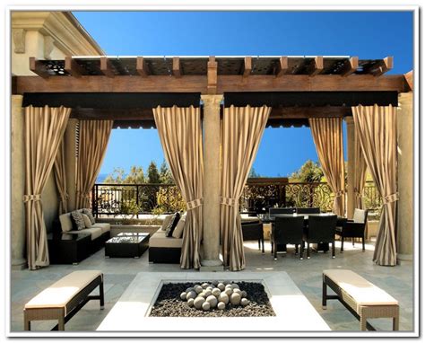 Outdoor Pergola Curtains Ideas Pic - Awesome Design Idea