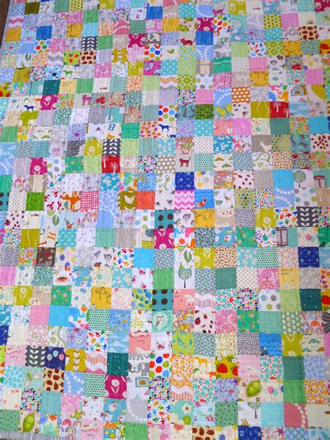 Stitch and Pieces: Crazy squares patchwork quilt: A finished quilt