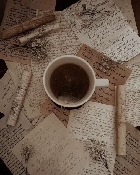 Vintage Coffee and Books Aesthetic