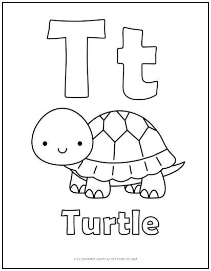 Alphabet Letter “T” Coloring Page | Print it Free