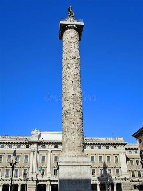 Trajan's Column In Rome, Italy Stock Image - Image of blue, fortress: 24596619