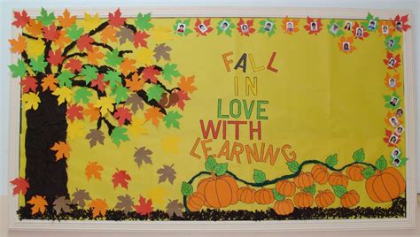 Fall In Love With Learning! | Fall Bulletin Board Idea September Bulletin Boards, Elementary ...