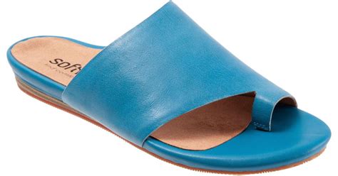 Softwalk Leather Softwalk Corsica Sandal in Blue Leather (Blue) - Lyst