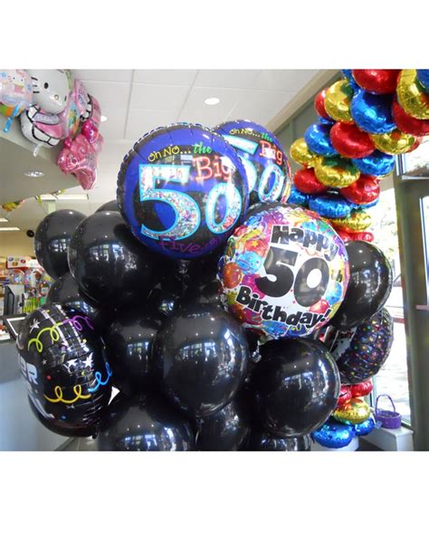 Fifty Birthday Balloon Bouquet