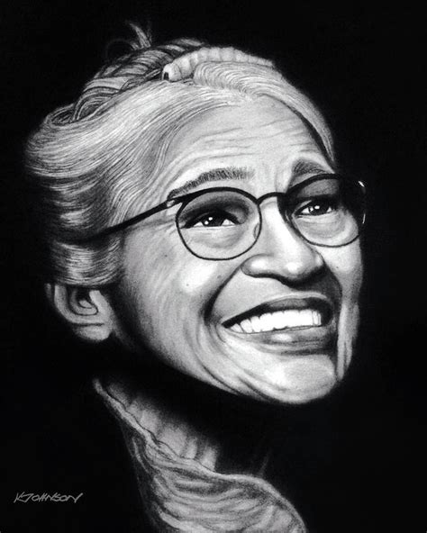 Rosa Parks - Civil Rights Leader Collection Drawing by Kevin Johnson Art - Pixels