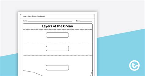 Layers of the Ocean Worksheet | Teach Starter