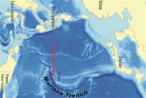 Mariana Trench Location On World Map - Dulcea Konstance