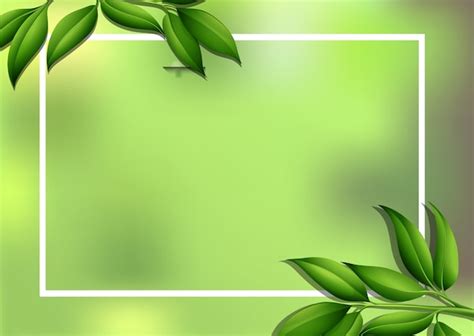 Free Vector | Border background with green leaves