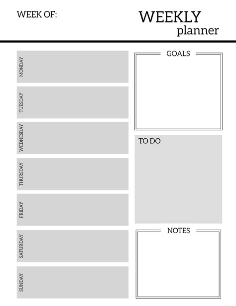 Free Printable Weekly Planner Pages - Paper Trail Design