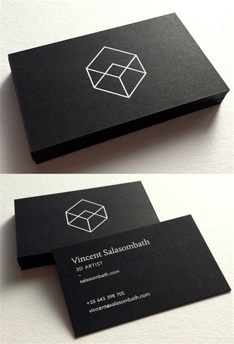 Clean And Crisp Black And White Minimalist Business Card For A Graphic Designer| CardObserver