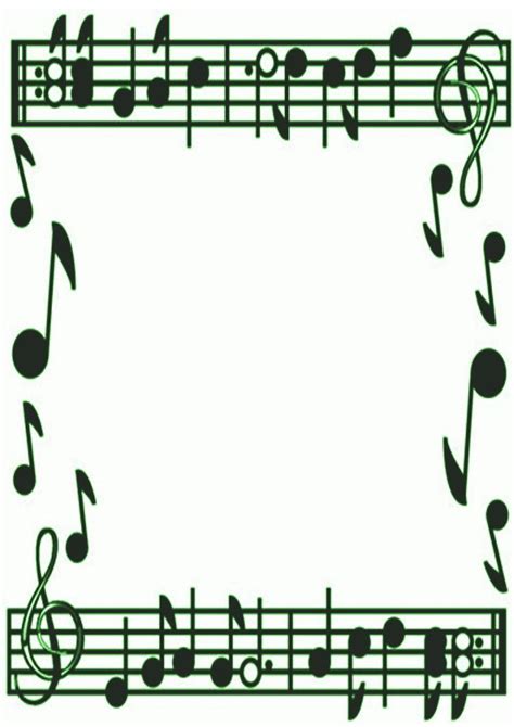 Music Note Border Clipart: Creative Musical Design